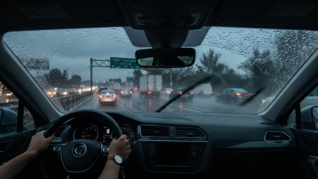 Conducción con lluvia